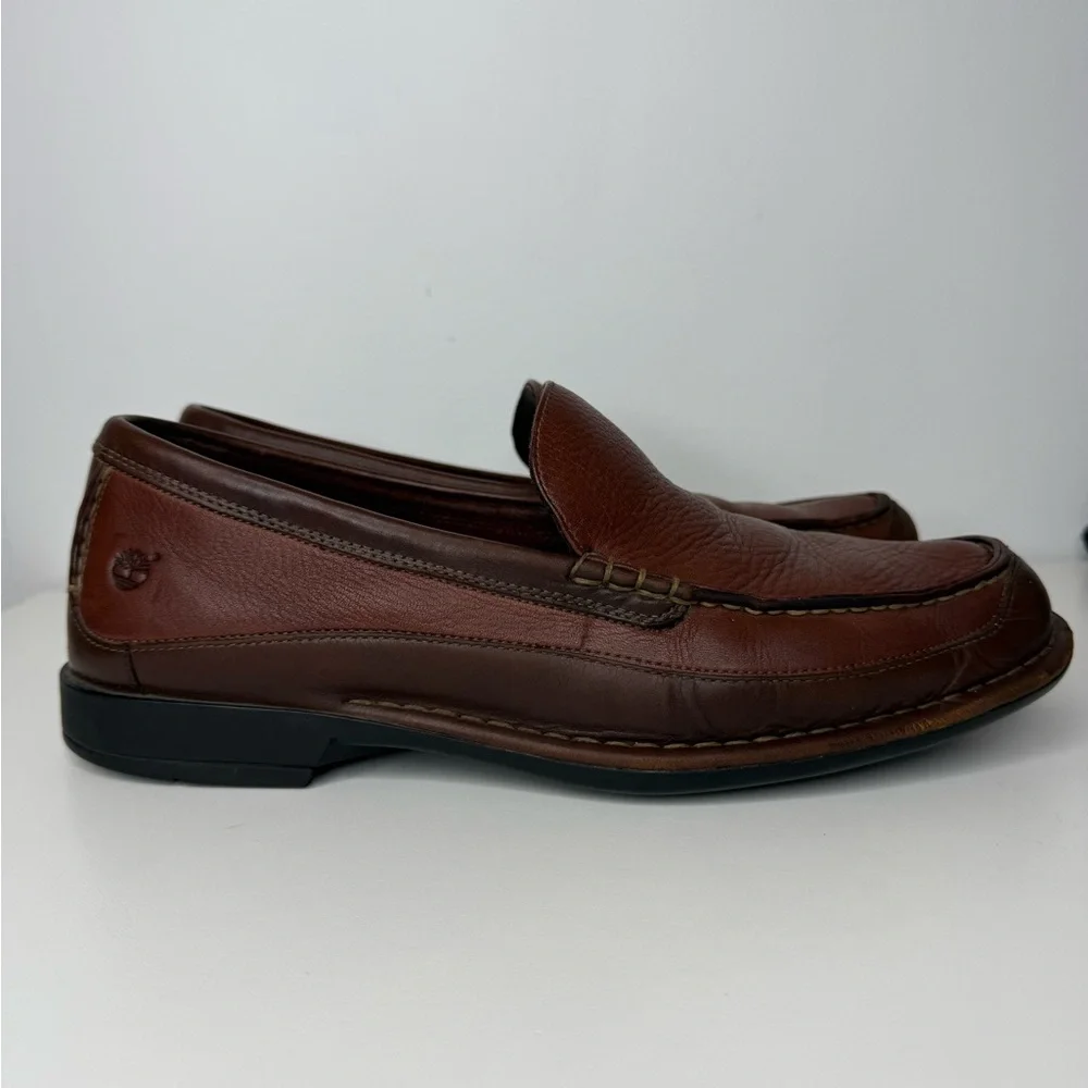 Timberland Smart Comfort System Brown Leather Loafer Shoe Dress Casual Men 10